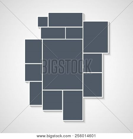 Montage Collage Photo Frame Template. Image Picture Background Montage Poster Design.