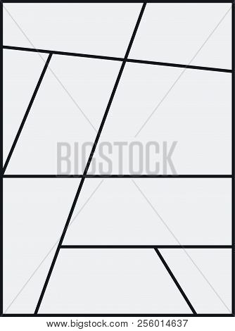 Montage Collage Photo Frame Template. Image Picture Background Montage Poster Design.