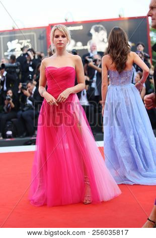 Lottie Moss  walks the red carpet ahead of the opening ceremony during the 75th Venice Film Festival at Sala Grande on August 29, 2018 in Venice, Italy. 