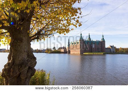 Beuatiful View Of Fredensborg Palace In Hilleroed, Denmark