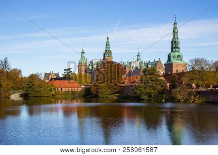 Beuatiful View Of Fredensborg Palace In Hilleroed, Denmark