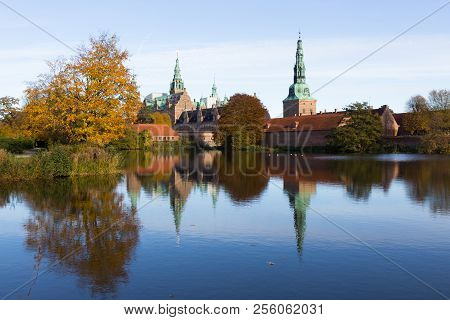 Beuatiful View Of Fredensborg Palace In Hilleroed, Denmark