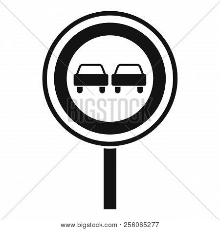 No Overtaking Sign Icon. Simple Illustration Of No Overtaking Sign Icon For Web