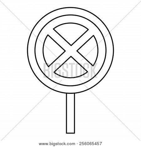 Clearway Sign Icon. Outline Illustration Of Clearway Sign Icon For Web