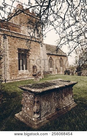 St. Etheldreda's Church Horley, Oxfordshire, Dark Helloween Style In England Uk