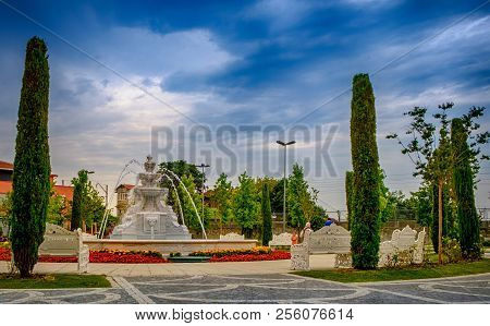 Istanbul, Turkey. Sultanahmed. Fountain In The Park