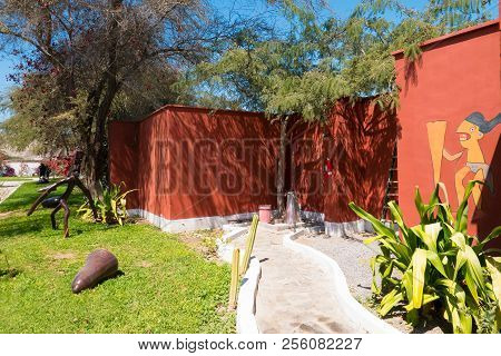 Nazca Peru August 2018 This Is The Courtyard Of The Marie Reiche Museum, The Woman Who Discovered An