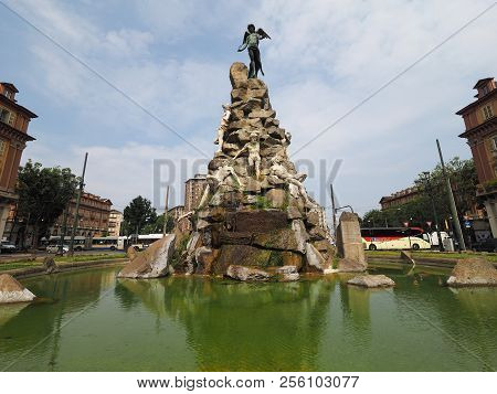 Traforo Del Frejus Statue In Turin
