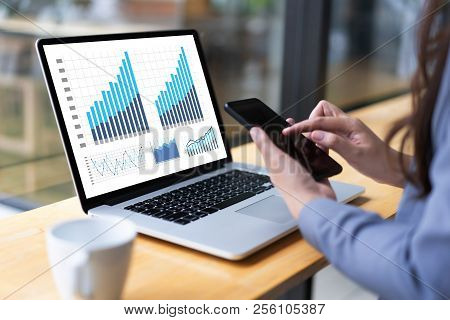Man Business Analytics And Financial Business Finances And Accounting Concept.