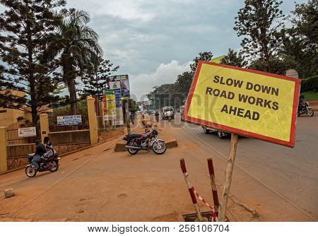 Kampala, Uganda - April 16, 2017: Kira Road Kira Road Is One Of The Main Streets In Kampala On A Mid
