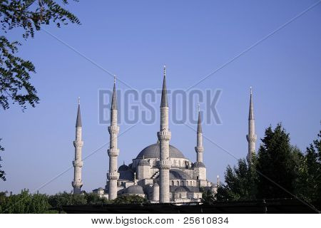 Modré mešity, minarety, Tulip, istanbul, Turecko