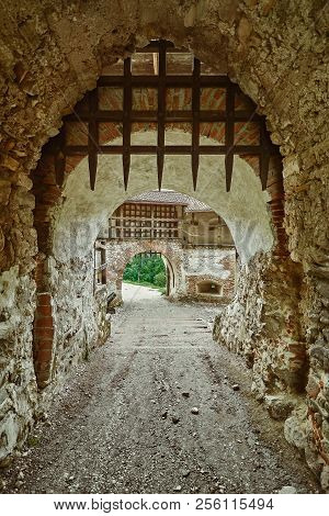 Inside Of Rasnov Citadel (rosenauer Burg) In Transylvania, Romania