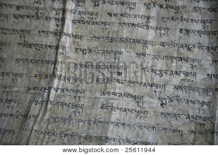 Tibetanske mani bøn sten, annapurna, nepal