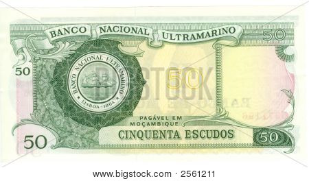 Escudo 50 Bill del Mozambico, 1986