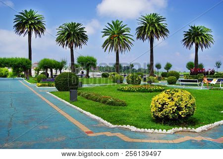 SANTANDER, CANTABRIA, SPAIN, JULY 27, 2018: View of the famous Santander resort in Cantabria, Spain, Europe