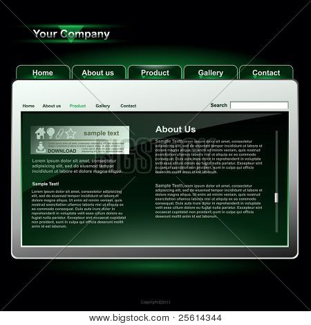 Site template, vetor