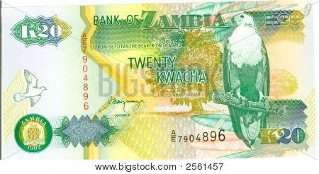 Bill 20 kwacha dello Zambia, 1992