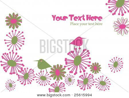 Virágos háttér (vektoros illusztráció)