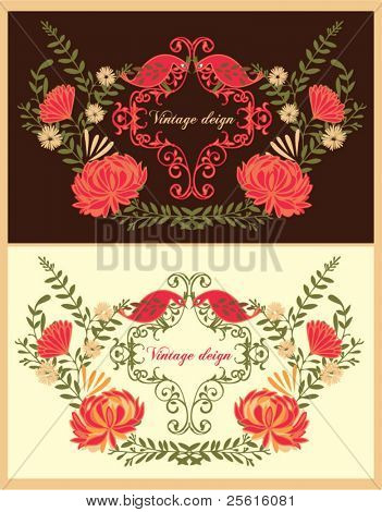 Vintage képkeret címke