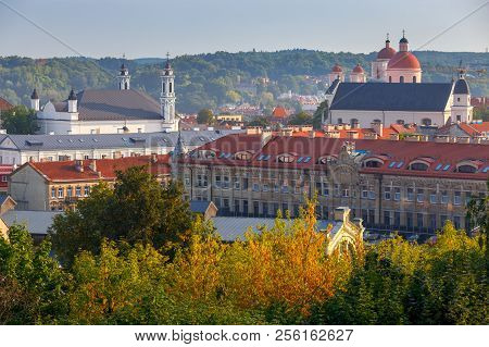 A View Of The Historical Center Of Vilnius From The Hill. Lithuania.
