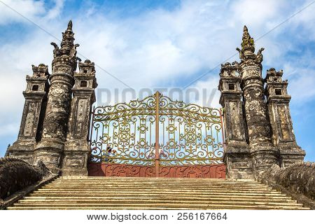 Tomb Of Khai Dinh In Hue, Vietnam In A Summer Day