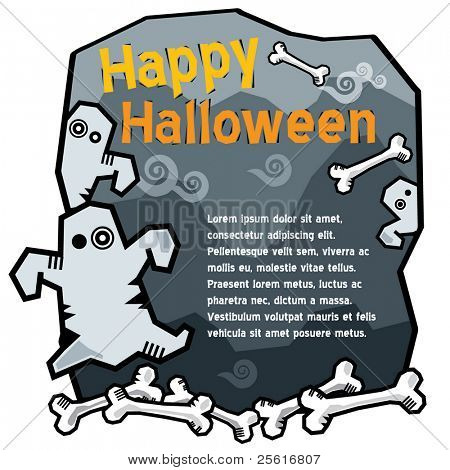 Halloween duch šablona