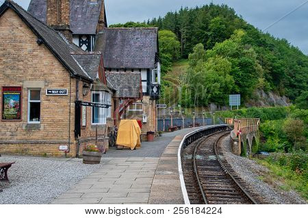 Llangollen Wales United Kingdom - August 27 2018: Berwyn Station The Llangollen Railway