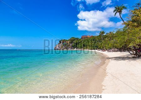 Leela Beach On Koh Phangan Island, Thailand In A Summer Day