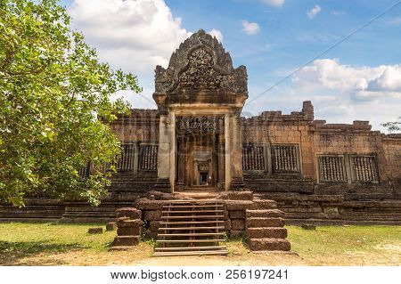 Banteay Samre Temple In Complex Angkor Wat In Siem Reap, Cambodia In A Summer Day