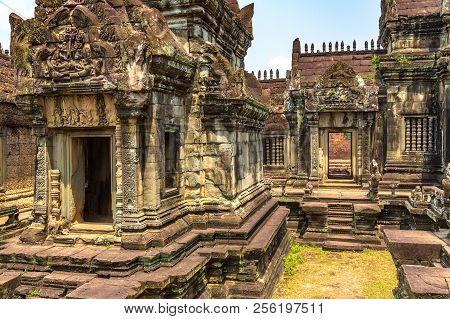 Banteay Samre Temple In Complex Angkor Wat In Siem Reap, Cambodia In A Summer Day