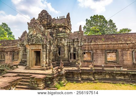 Banteay Samre Temple In Complex Angkor Wat In Siem Reap, Cambodia In A Summer Day