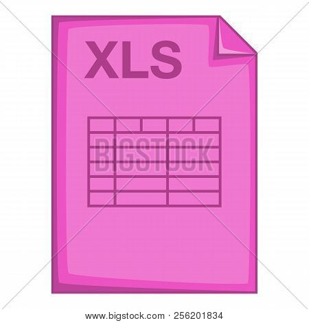 Xls File Icon. Cartoon Illustration Of Xls File Icon For Web