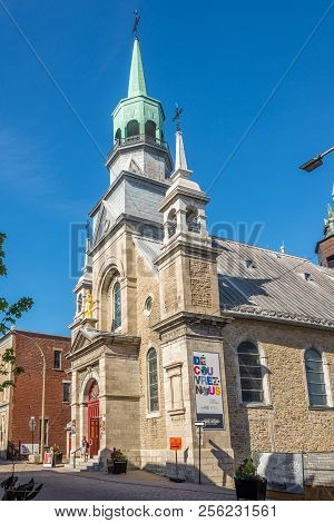 Montreal, Canada - June 22,2018 - View At The Chapel Of Notre Dame Bon Secours In Montreal. Some Of 