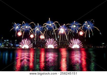 Australia Day 2018 Colorful Fireworks - Perth City