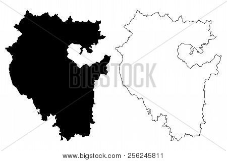 Republic Of Bashkortostan (russia, Subjects Of The Russian Federation, Republics Of Russia) Map Vect