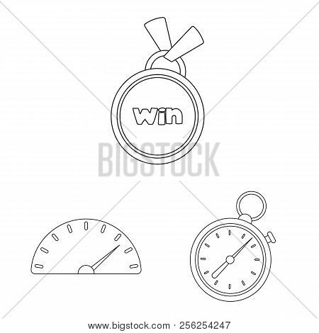 Vector Design Of Car And Rally Symbol. Collection Of Car And Race Stock Symbol For Web.