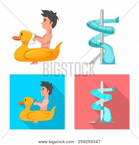 Vector Design Of Pool And Swimming Sign. Collection Of Pool And Activity Stock Vector Illustration.