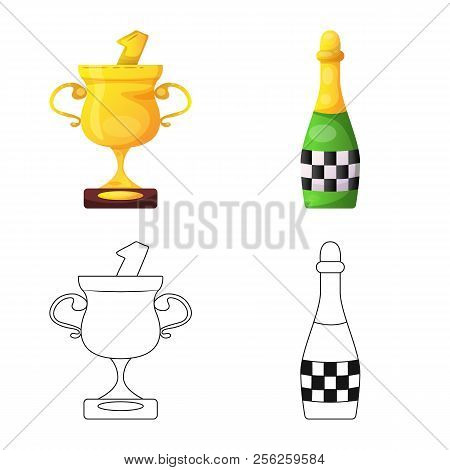 Vector Design Of Car And Rally Icon. Collection Of Car And Race Stock Symbol For Web.