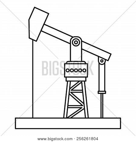 Oil Pumpjack Icon. Outline Illustration Of Oil Pumpjack Icon For Webicon. Outline Illustration Of Ic