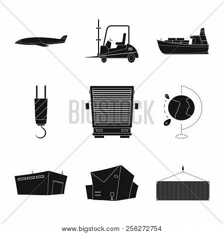 Vector Design Of Goods And Cargo Symbol. Set Of Goods And Warehouse Vector Icon For Stock.