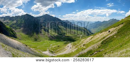 A View Of Col Du Tourmalet In Pyrenees Mountains