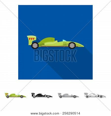 Vector Design Of Car And Rally Symbol. Collection Of Car And Race Stock Vector Illustration.