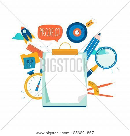 Evaluation, Examination Questionnaire, Planning Project, Business Assessment, Data Collecting Flat V