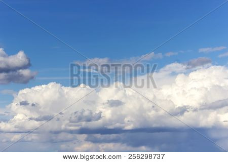 Blue Sky With White Clouds. Summer Background.
