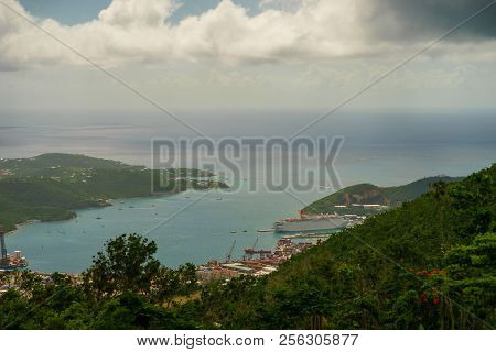 Cruise Ship In The Port Of St Thomas, Us Virgin Islands