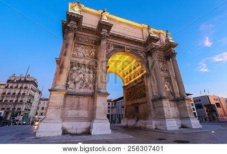 Porte Royale - Triumphal Arch In Marseille, France. Constructed In 1784 - 1839