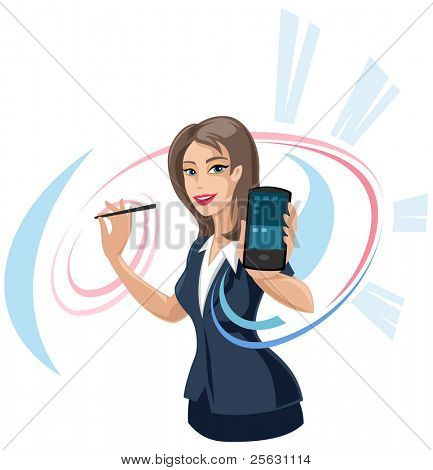Ragazza con Palm/PDA