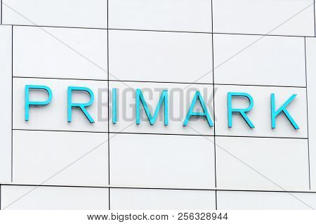 Berlin, Germany - August 18, 2018: Primark Logo And Sign. Primark Is A Low Cost Irish Clothing And A