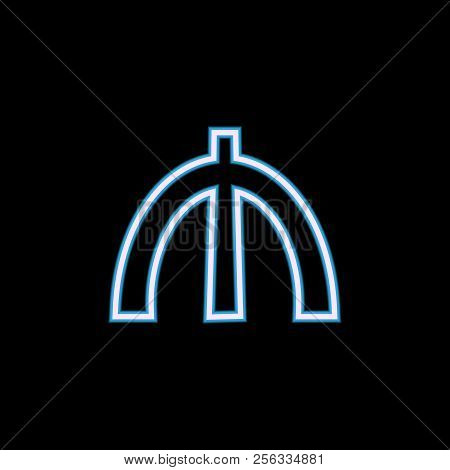 Sign Of Manat Icon In Neon Style. One Of Web Collection Icon Can Be Used For Ui, Ux