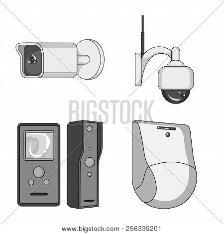 Vector Design Of Cctv And Camera Symbol. Collection Of Cctv And System Vector Icon For Stock.